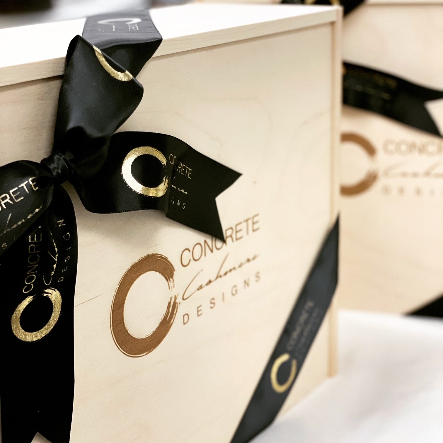 Custom laser engraved wooden gift box