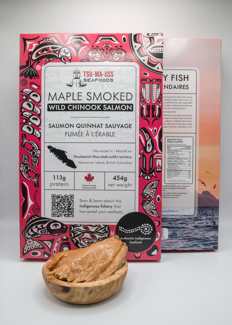 BC Maple smoked wild chinook salmon