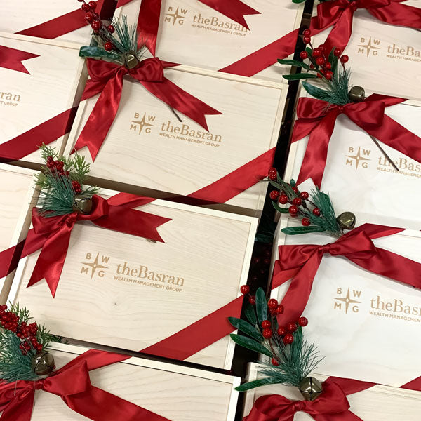 Basran wealth management Christmas wooden gift boxes