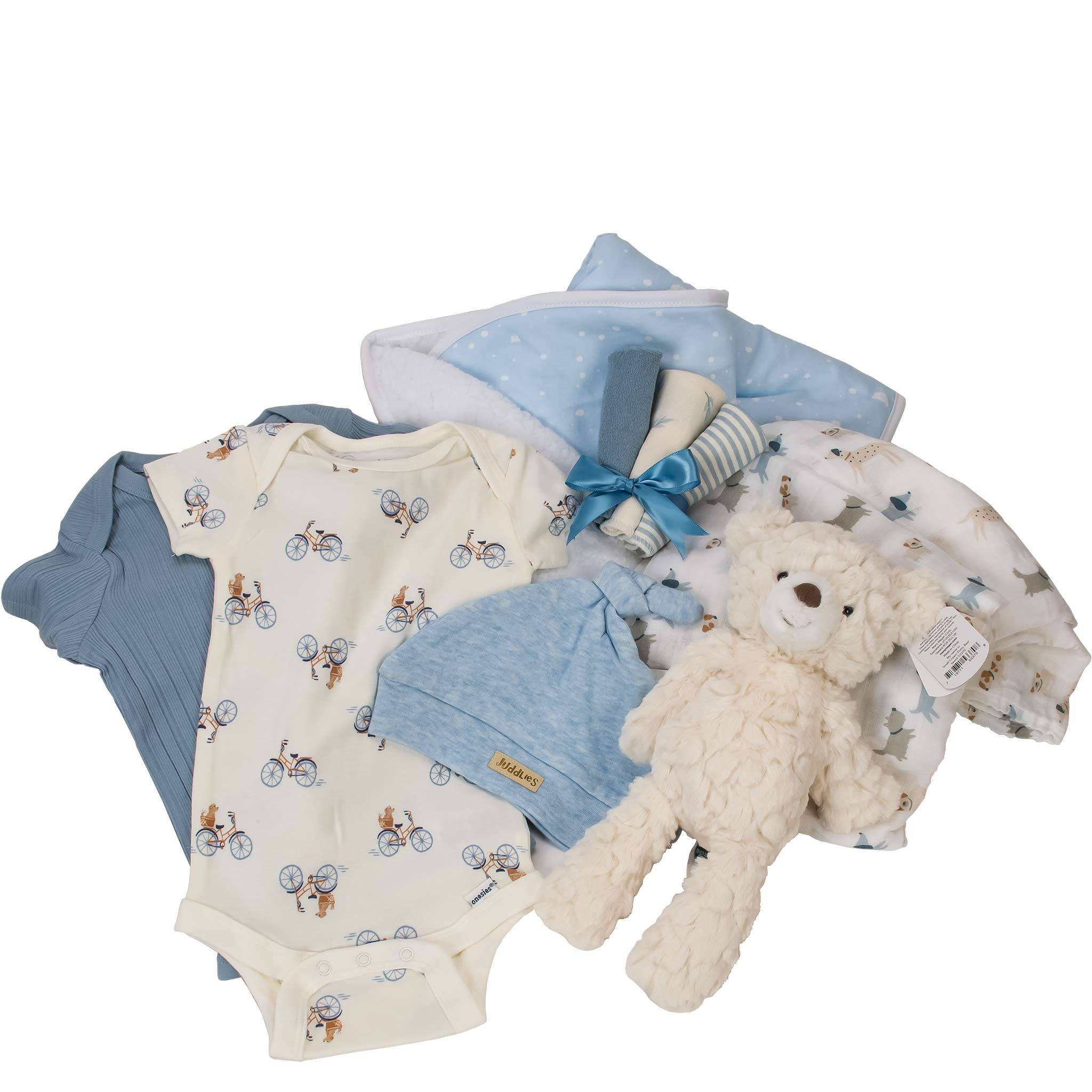 Baby gift basket blue