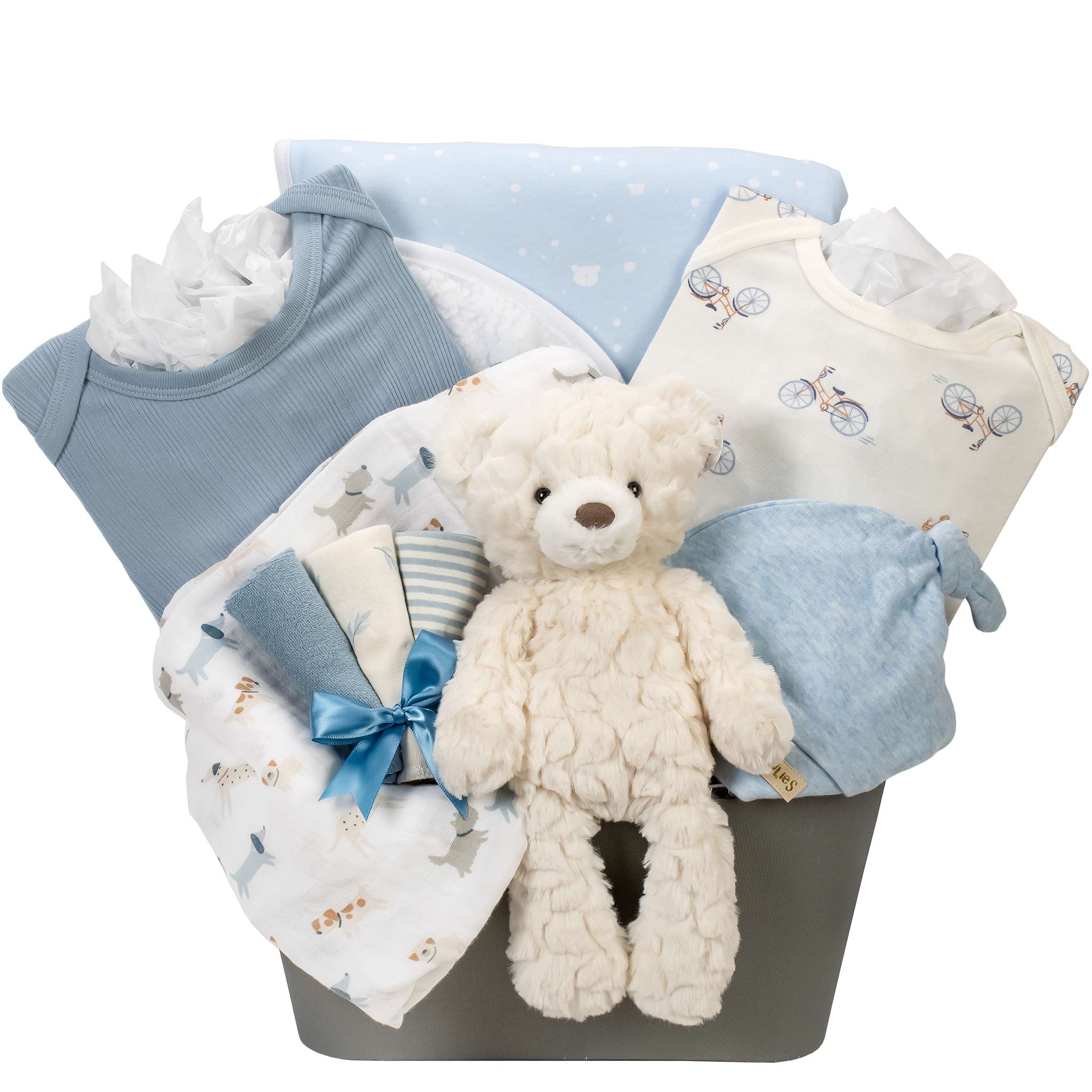 Bear Snuggles baby gift basket Canada