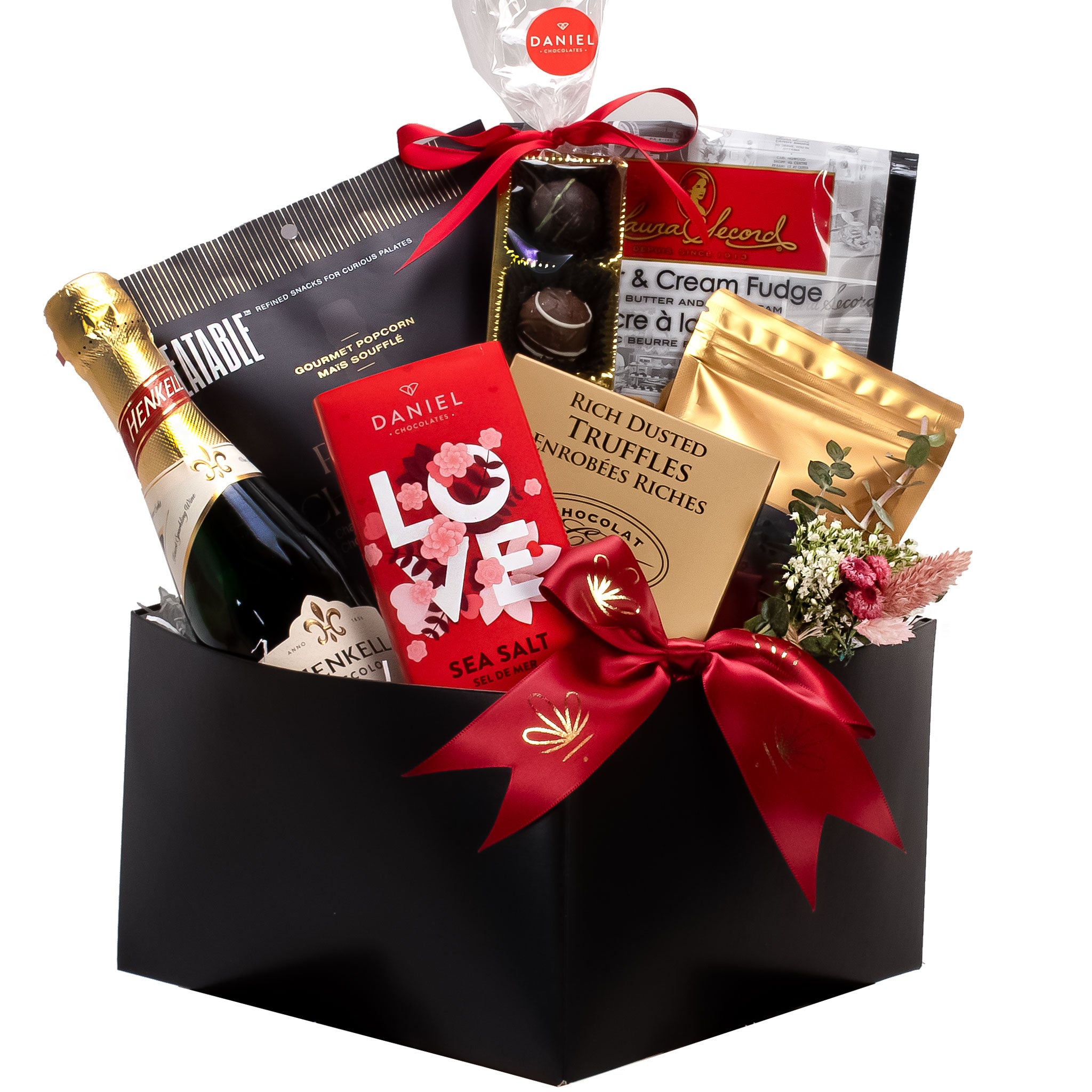 chocolate champagne gift box