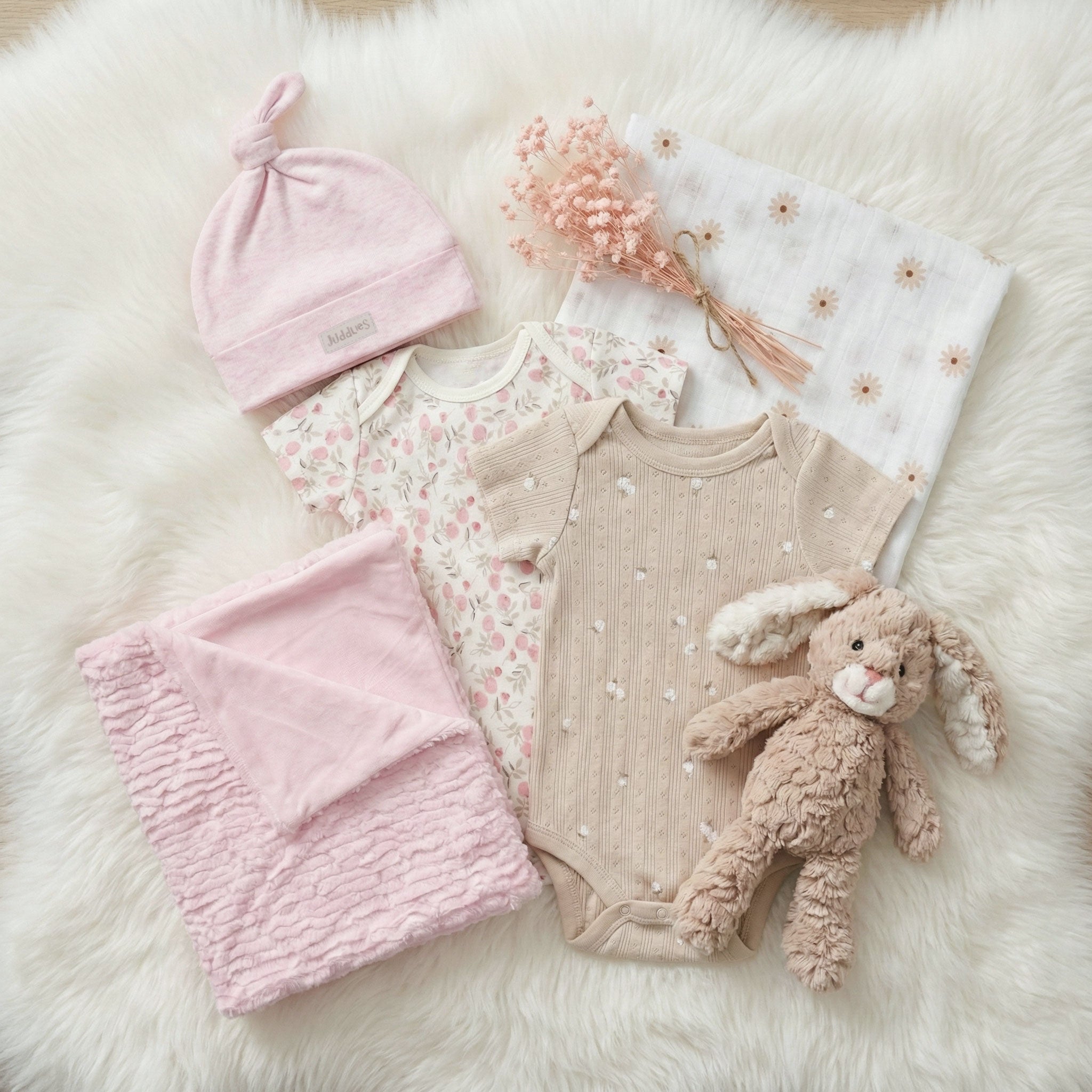 baby flatlay - Vancouver baby gift basket