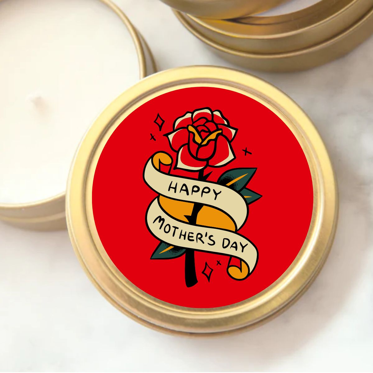 Mothers Day Candle Rose