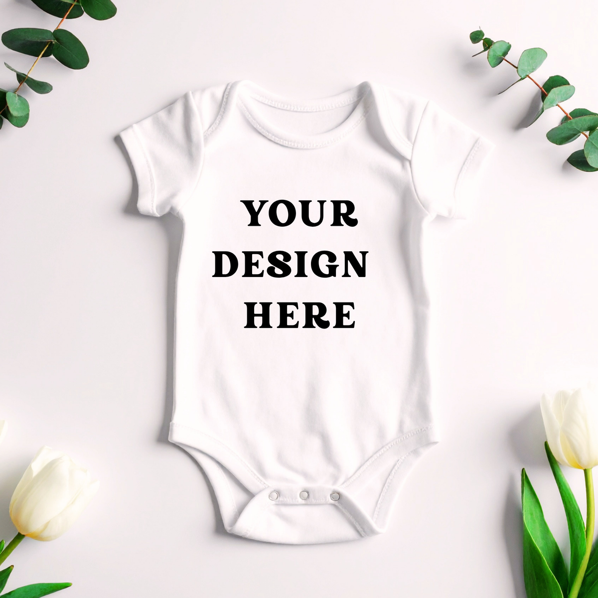 Custom baby onesie with your own design. Custom baby apparel Vancouver