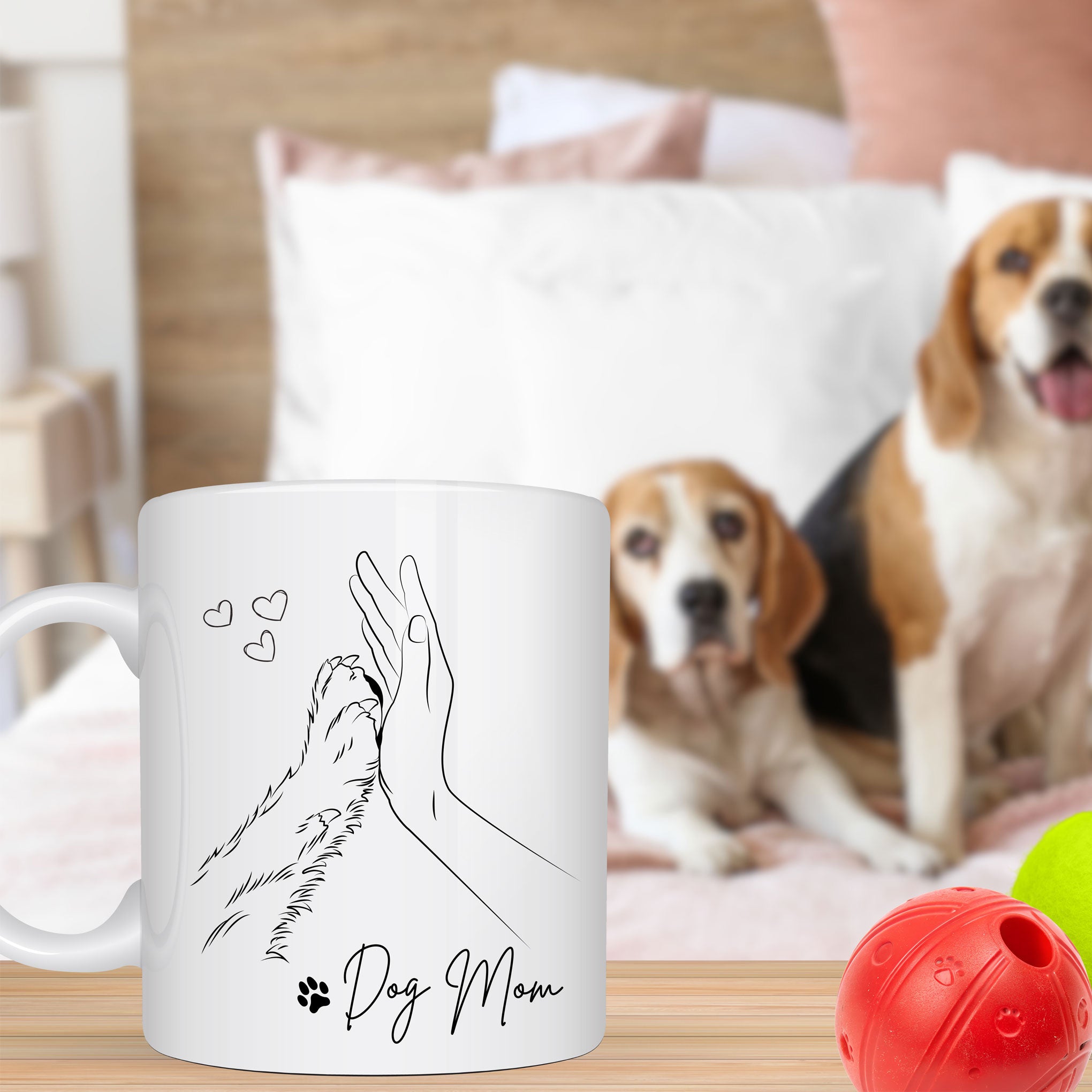 Dog Mom ceramic mug - Printed in Vancouver, BC