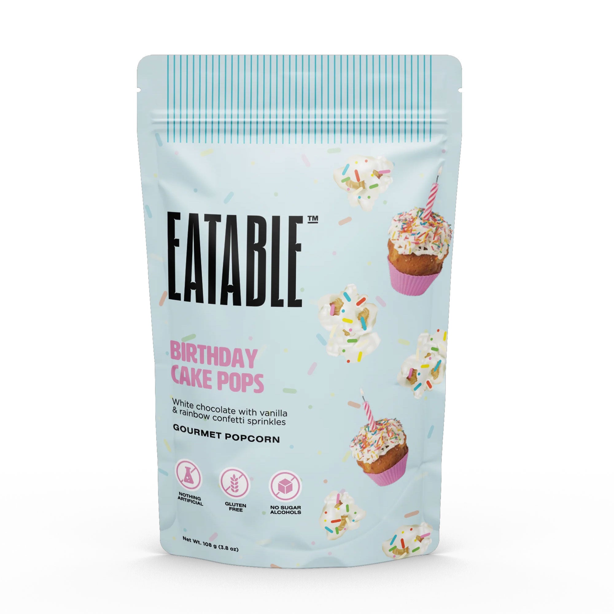 Eatable popcorn birthday cake pops