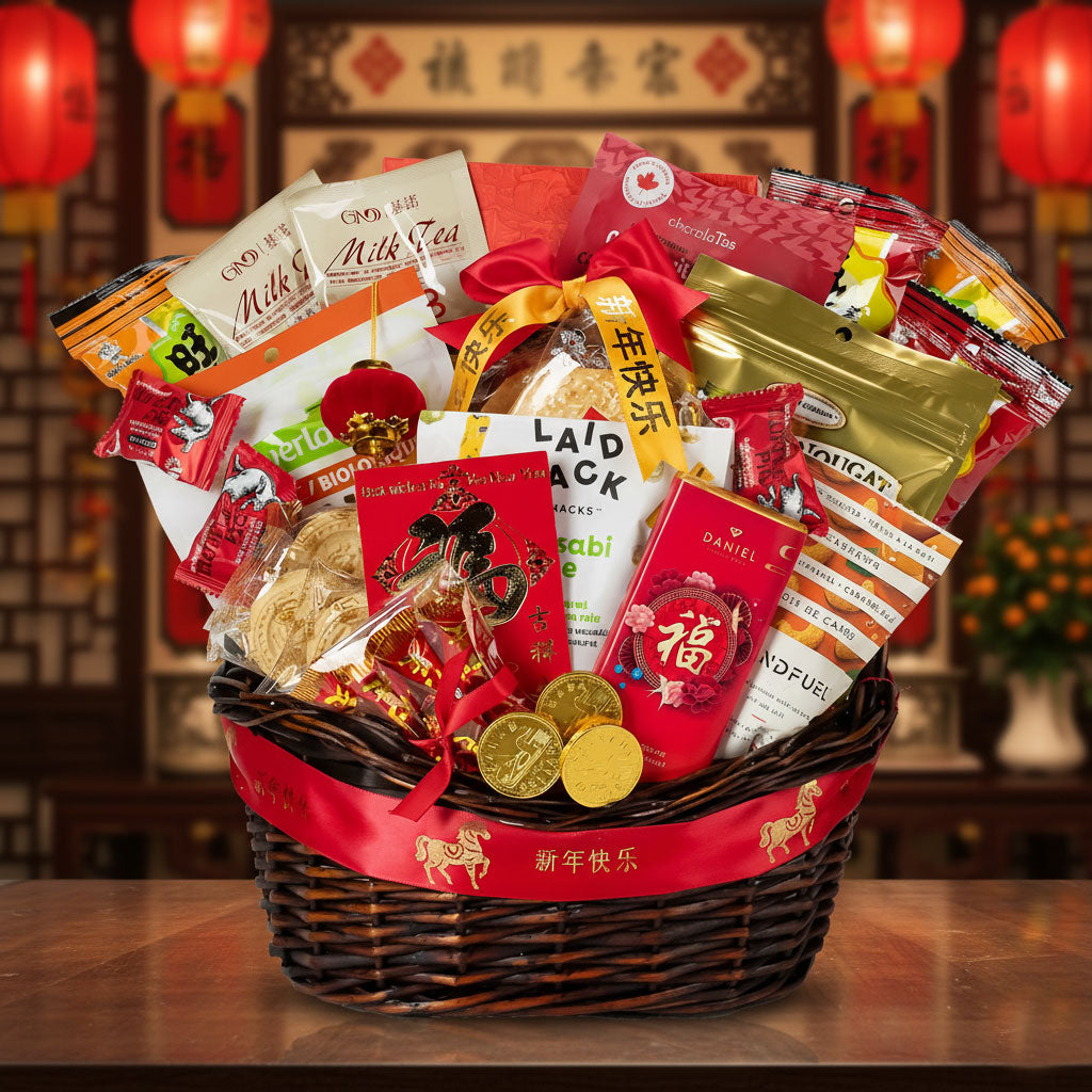 Chinese New Year Fortune Wealth Health Gift Basket