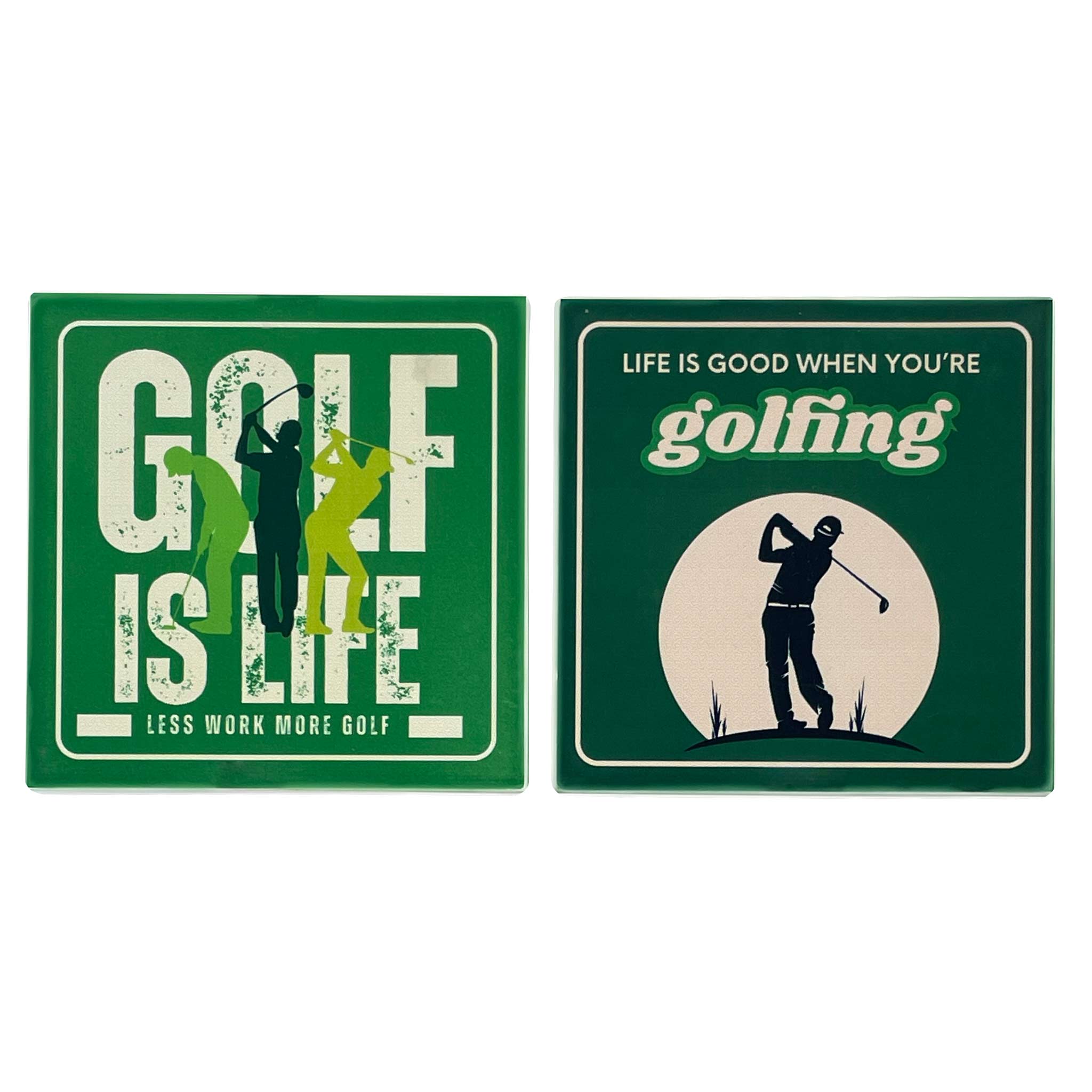 Golf ceramic coasters