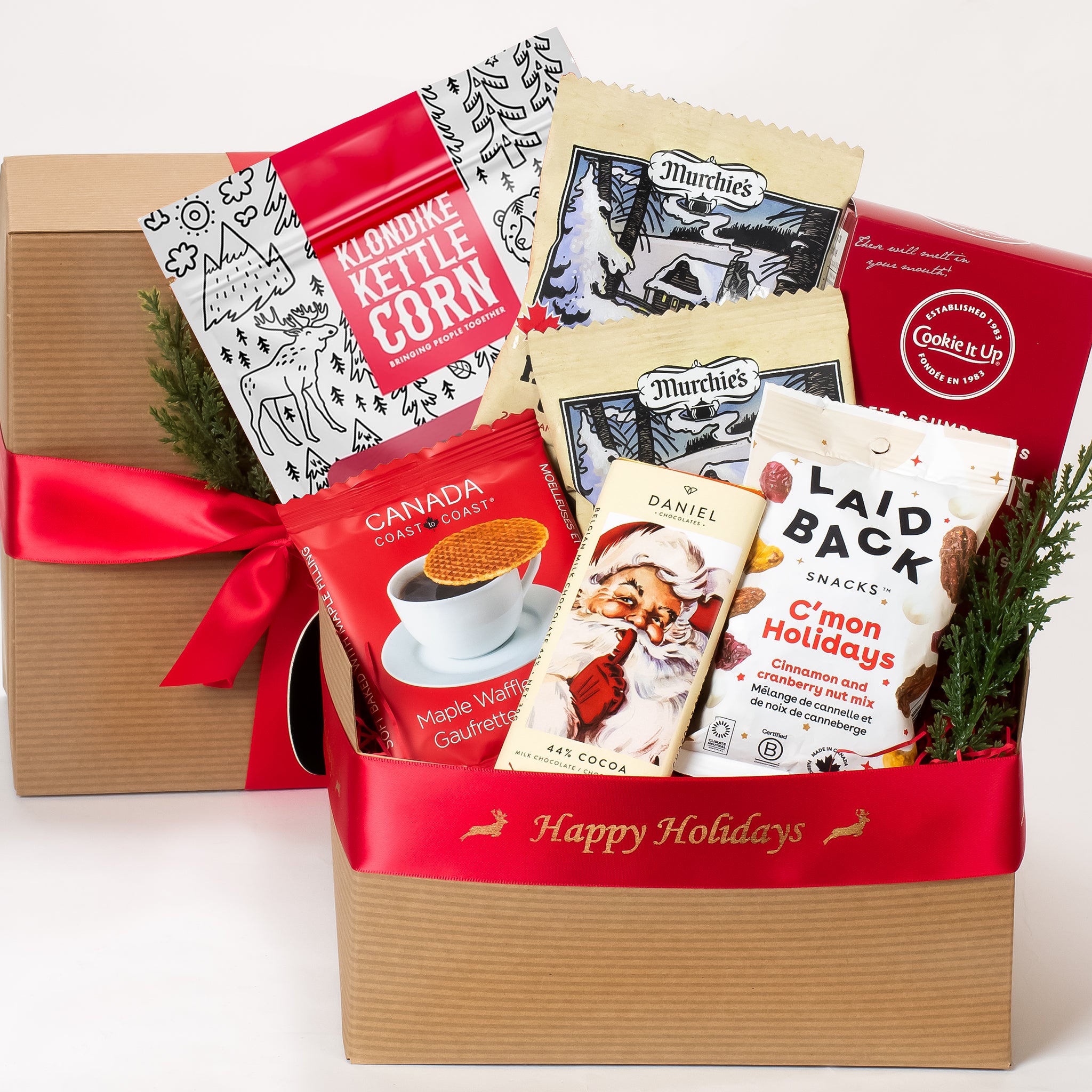 Happy Holidays Gift Box by Pacific Basket Company - Vancouver