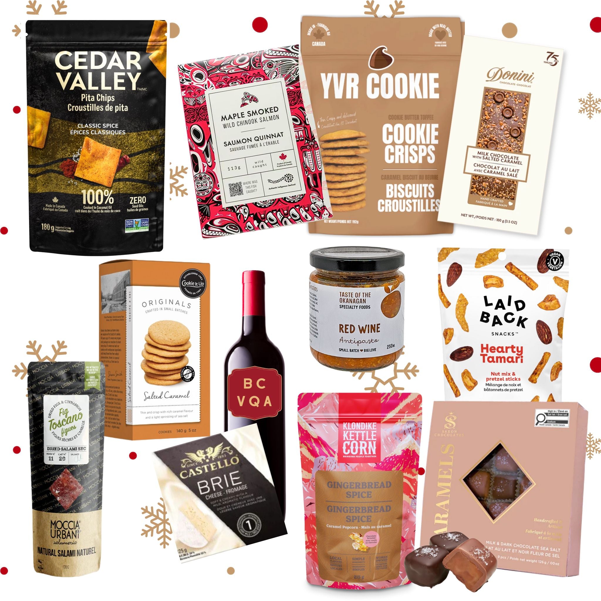 Holiday office gift basket collection