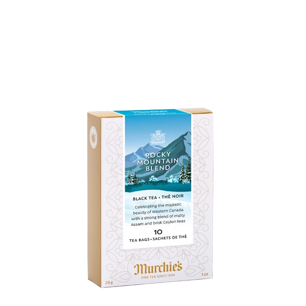 Rocky Mountain tea by Murchie's. Made in British Columbia, Canada