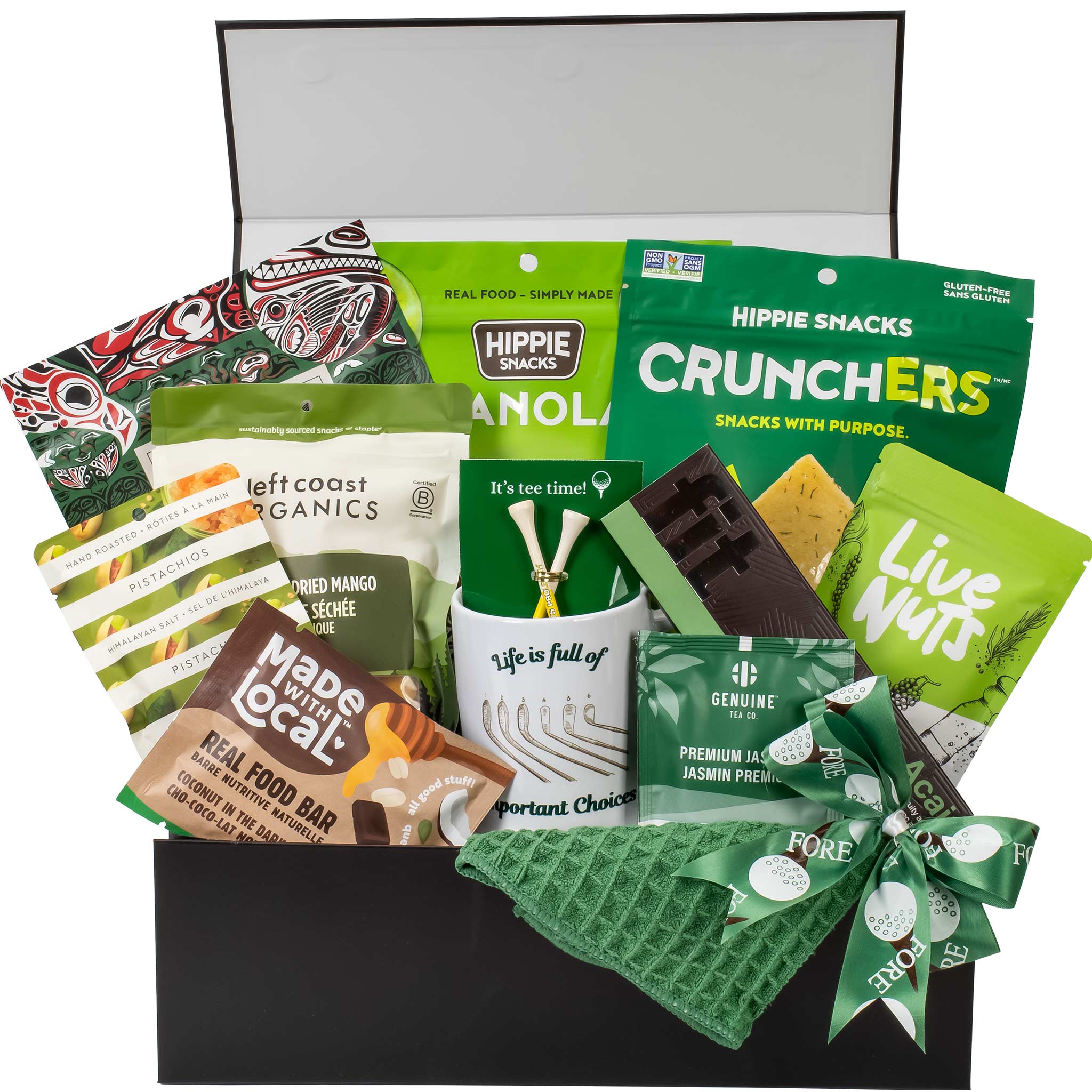 Golf gift basket with local BC Gourmet foods
