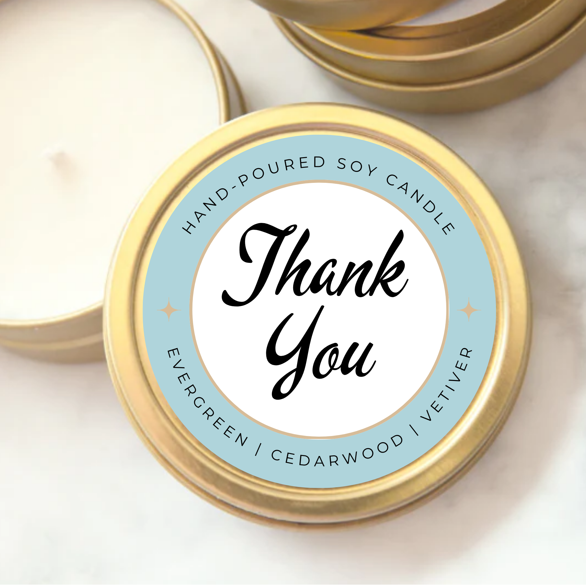 Thank You candle made in BC
