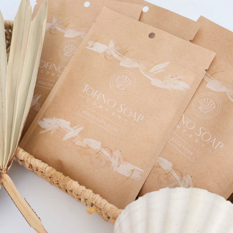 Torino Soap Company packaging with a shell on a white background