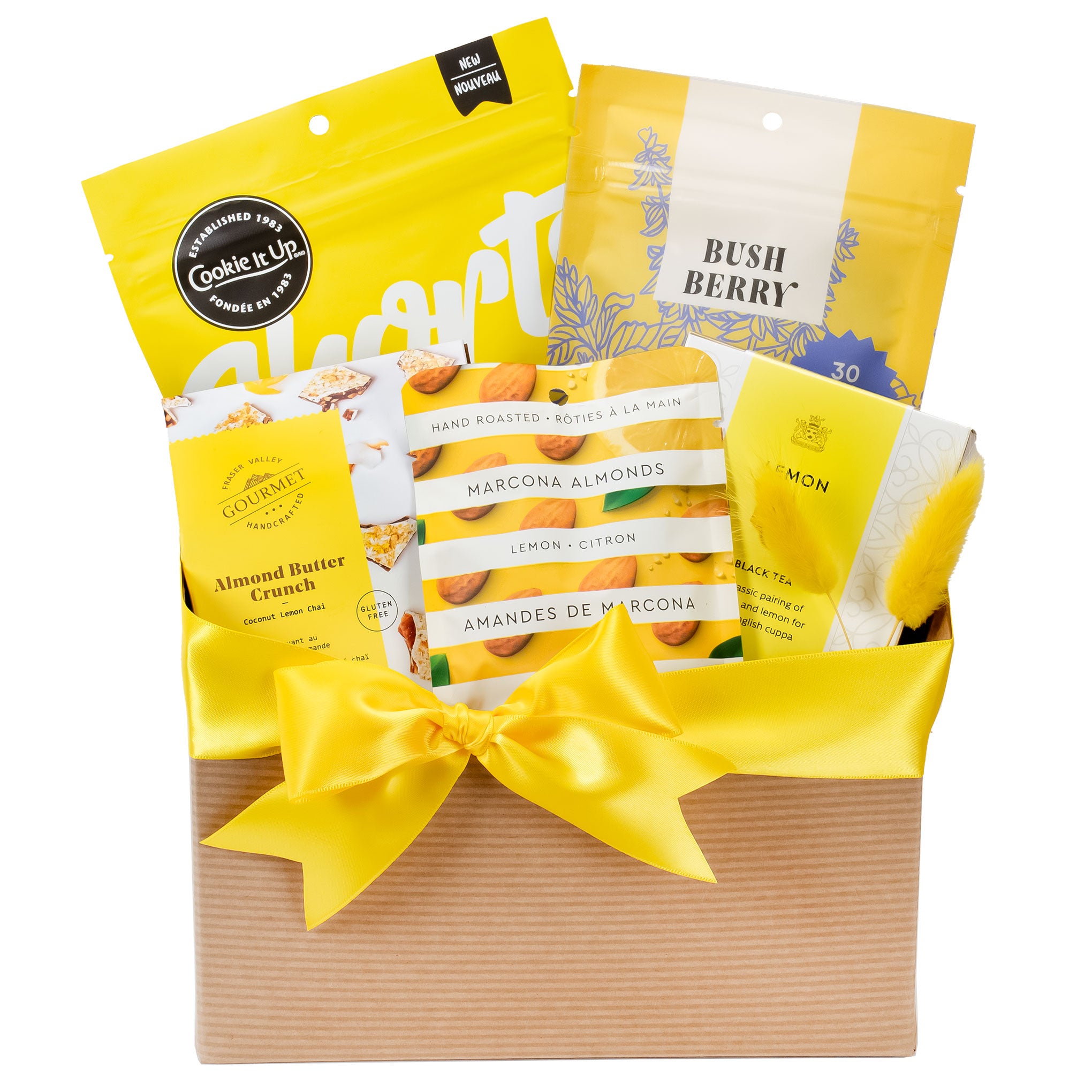 Yellow gift basket