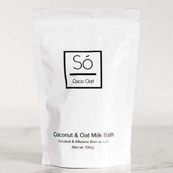 coconut and oat milk bath