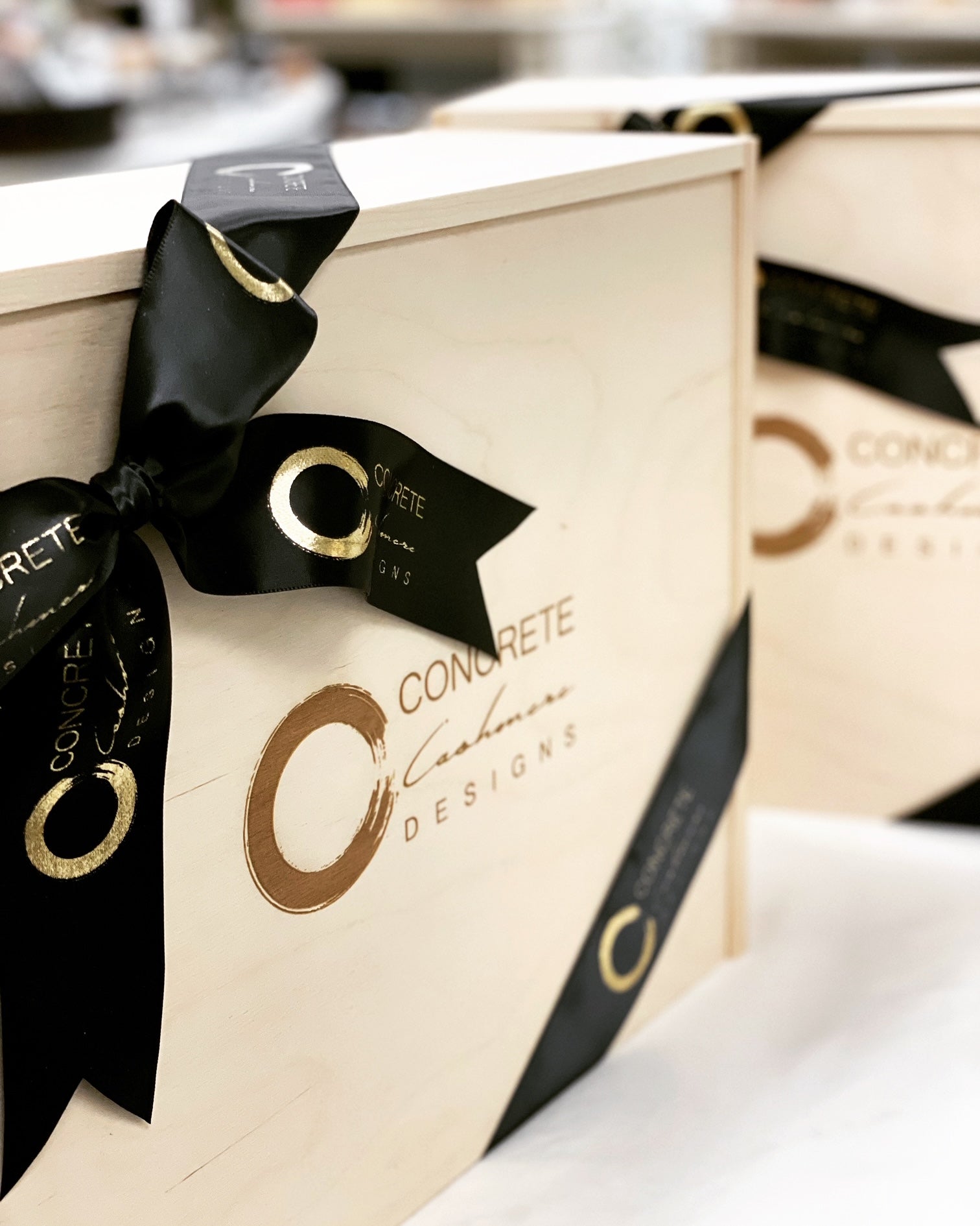 Custom laser engraved wooden gift box 