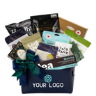 BC Gourmet gift basket with a UV DTF print of your logo