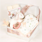 Baby gift set with plush toy, washcloths and baby bandana bib