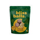 A 150g stand-up pouch of Bliss Balls Pistachio Crunch Chocolate coated energy truffle balls
