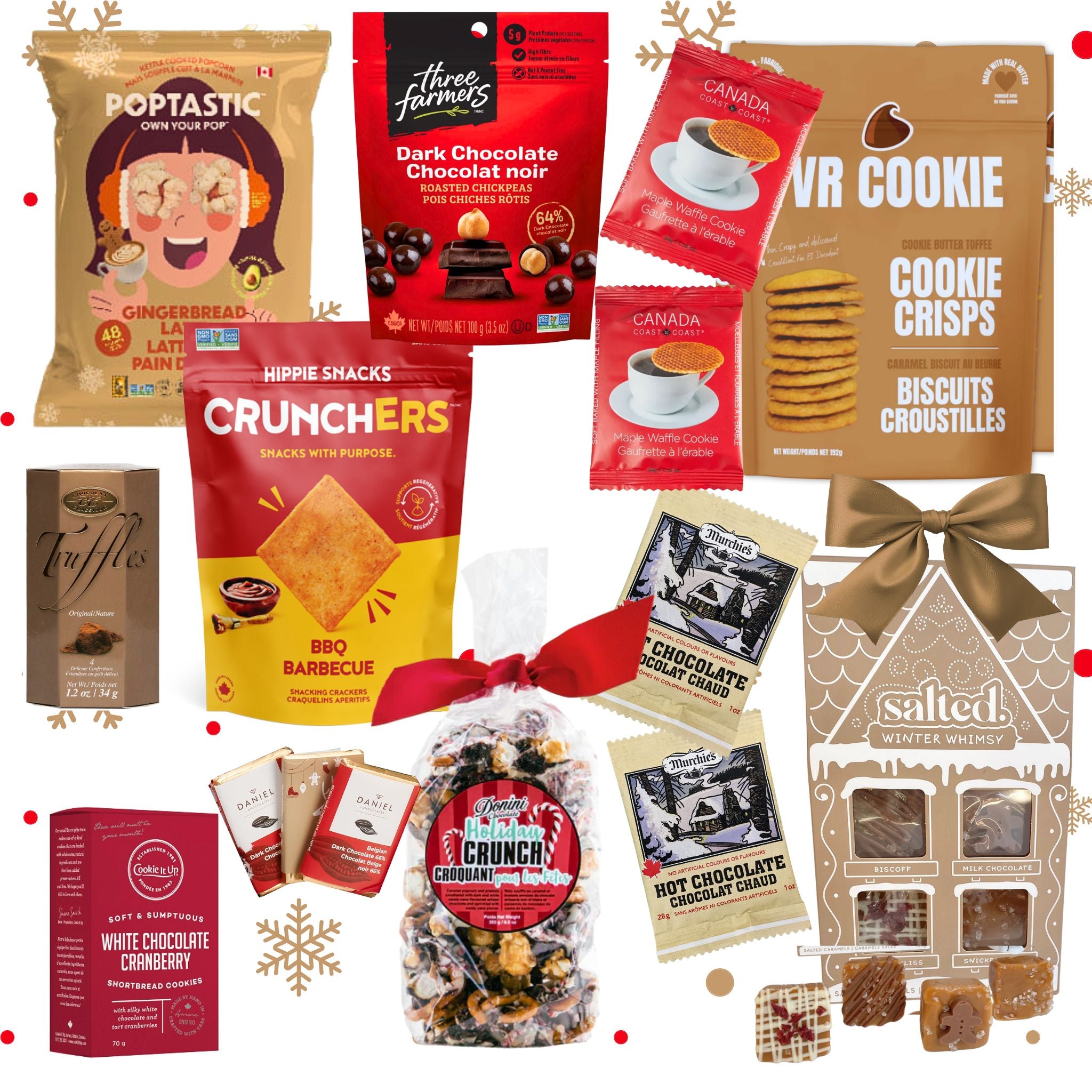 Assorted Canadian snacks for the Holidays