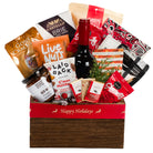 Gift basket with wine, snacks made in BC, Canada