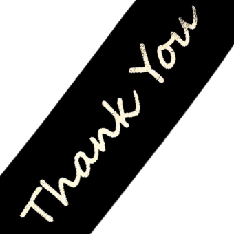 Personalized thank you ribbon made in Vancouver