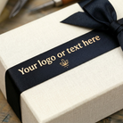 personalized ribbon with your logo or text by Pacific Basket Company Vancouver - BC