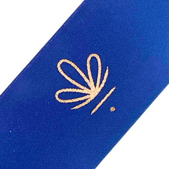personalized blue ribbon with logo