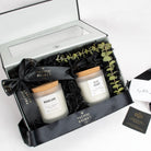 Woodland and Best Coast handcrafted soy candles made in British Columbia. Gift set by Pacific Basket Co. 